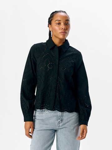 Camicia da donna 'Bitten' di OBJECT in nero: frontale