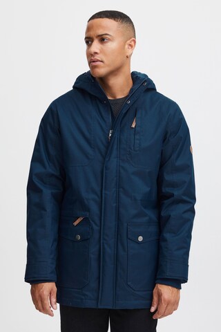 !Solid Winter Parka 'Bello Long' in Blue: front