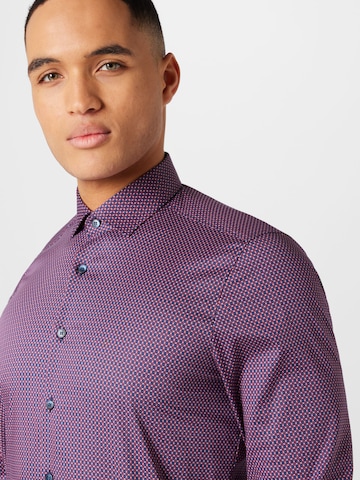 OLYMP Regularny krój Koszula 'Level 5' w kolorze fioletowy