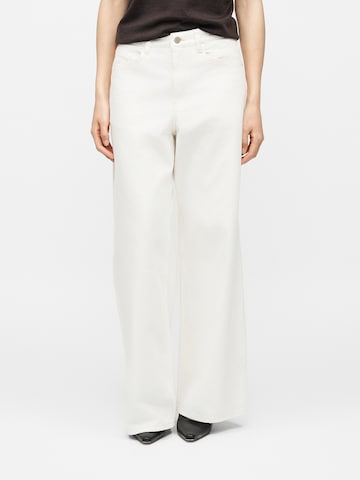 Wide leg Jeans 'C_SLOUCHY 2.0' di BOSS in bianco: frontale