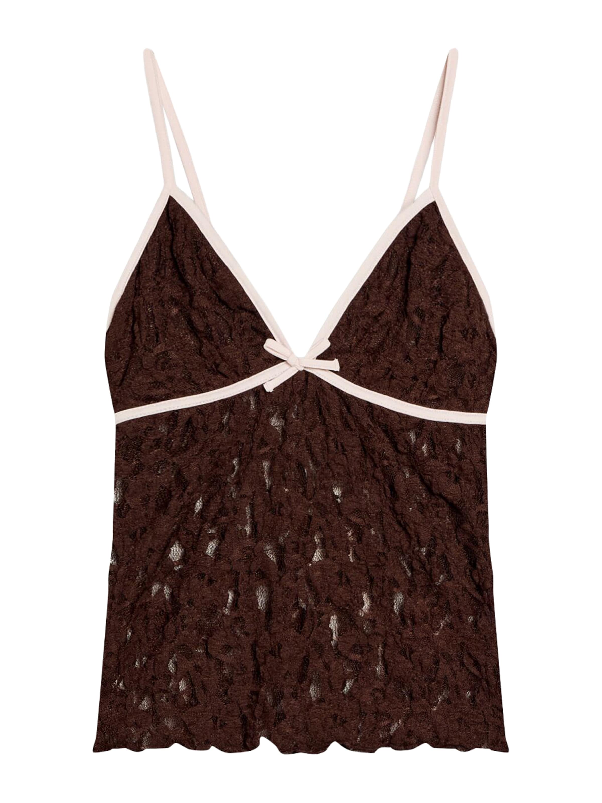 Haut Bershka en marron : devant