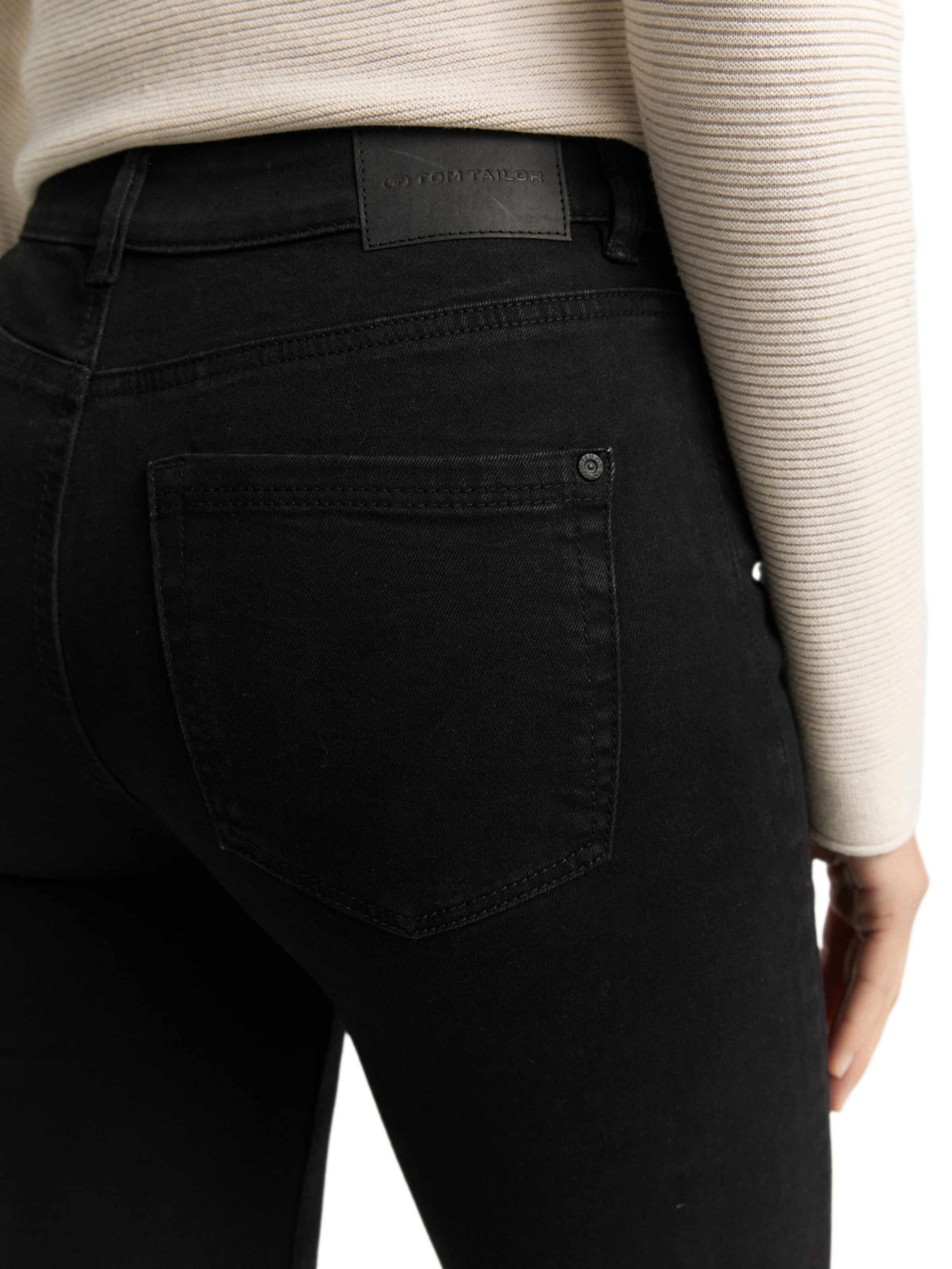 TOM TAILOR Flared Jeans 'Stella' in Black