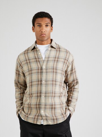 JACK & JONES Классический крой Рубашка 'JORGRACIA PARKER' в Бежевый: спереди