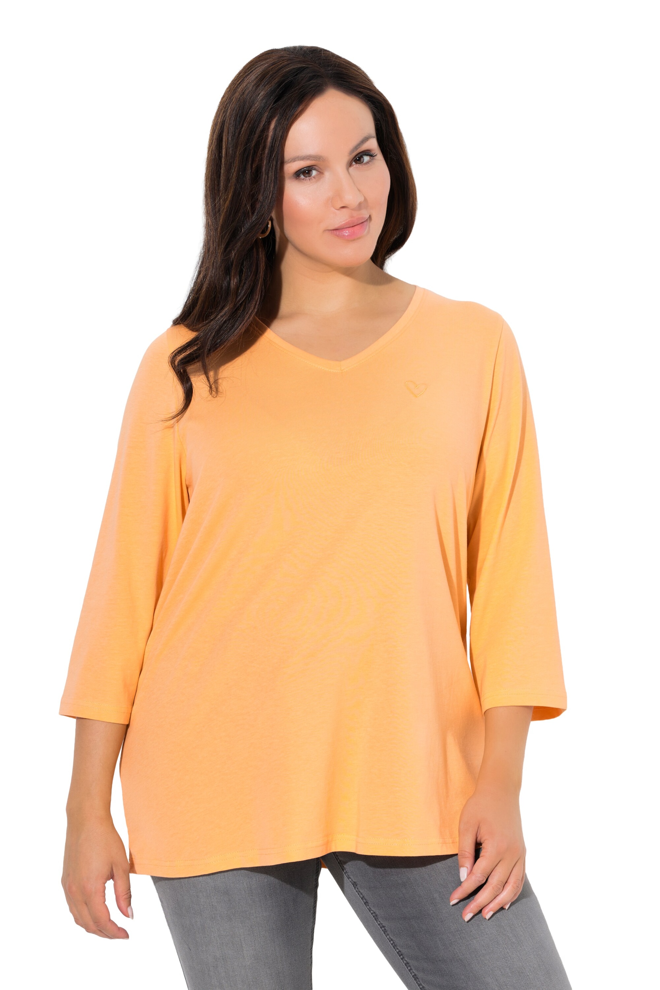 T-shirt Ulla Popken en orange : devant