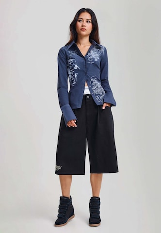 Camicia da donna di Ed Hardy in blu: frontale
