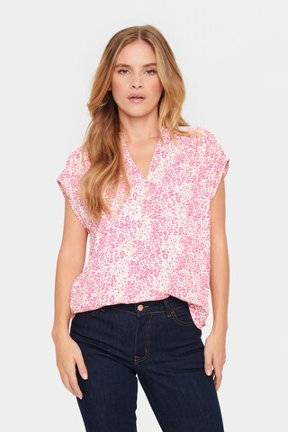 SAINT TROPEZ Blouse in Pink: front