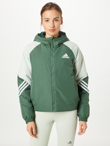ADIDAS SPORTSWEAR Athletic Jacket 'Back To ' in Green: front