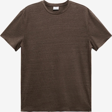 MANGO MAN T-shirt 'LIMAN' i brun: framsida