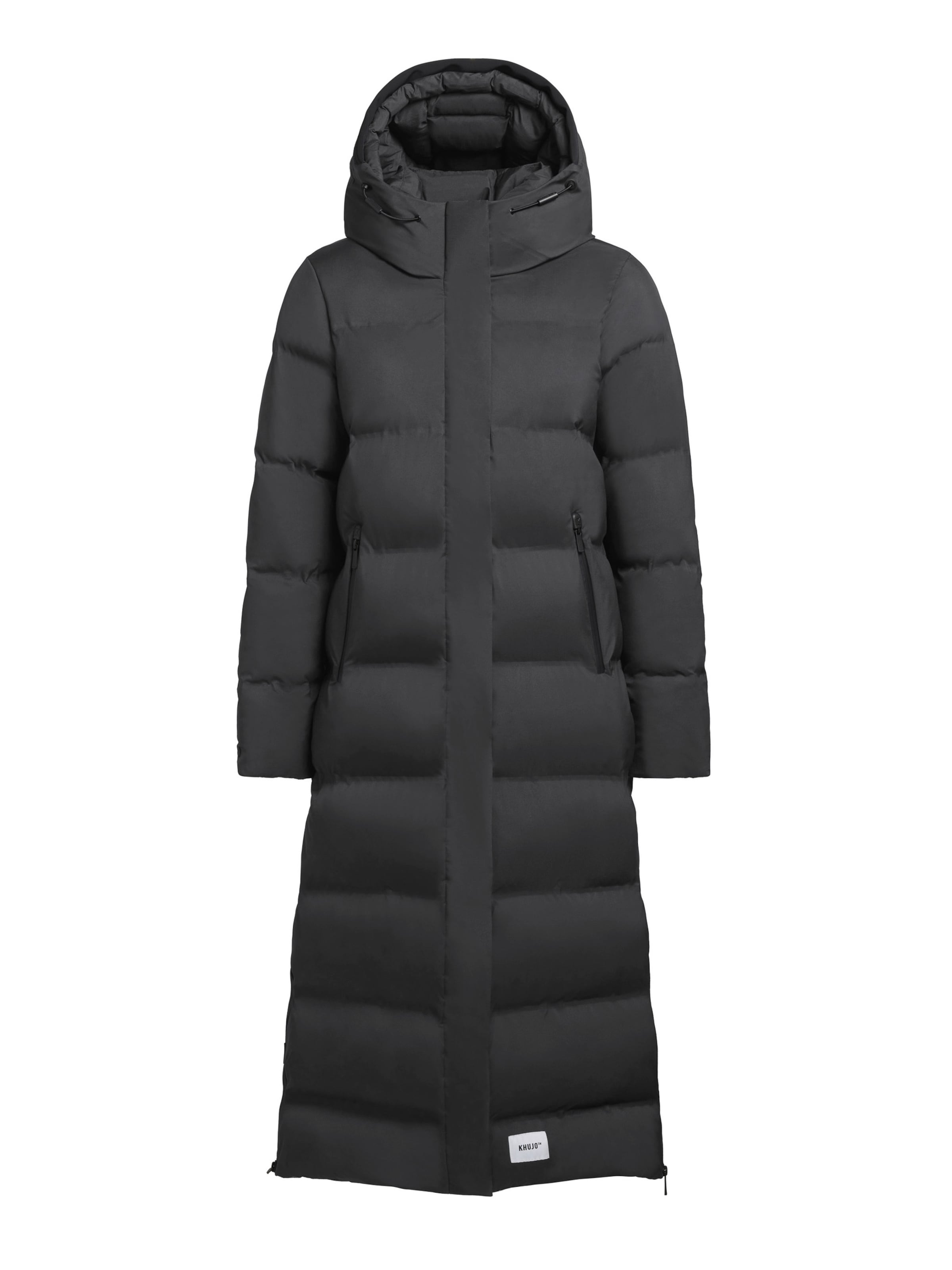 pelēks khujo Ziemas mētelis: no priekšpuses