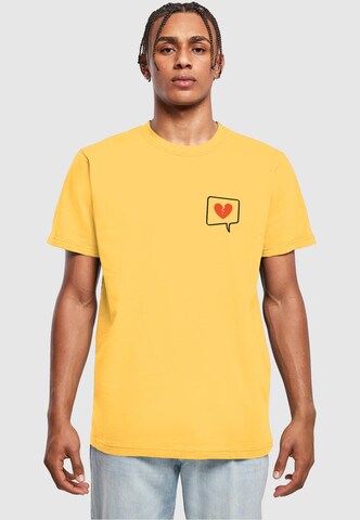 T-Shirt 'Heartbreak' Merchcode en jaune : devant
