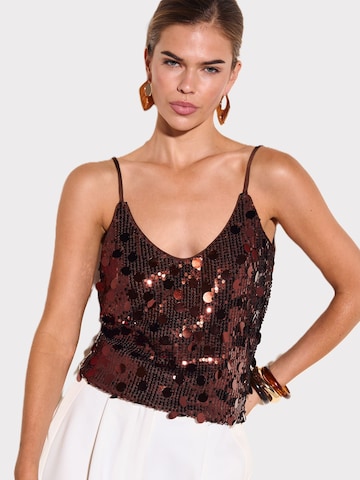 Friends Like These Top in Brown: front