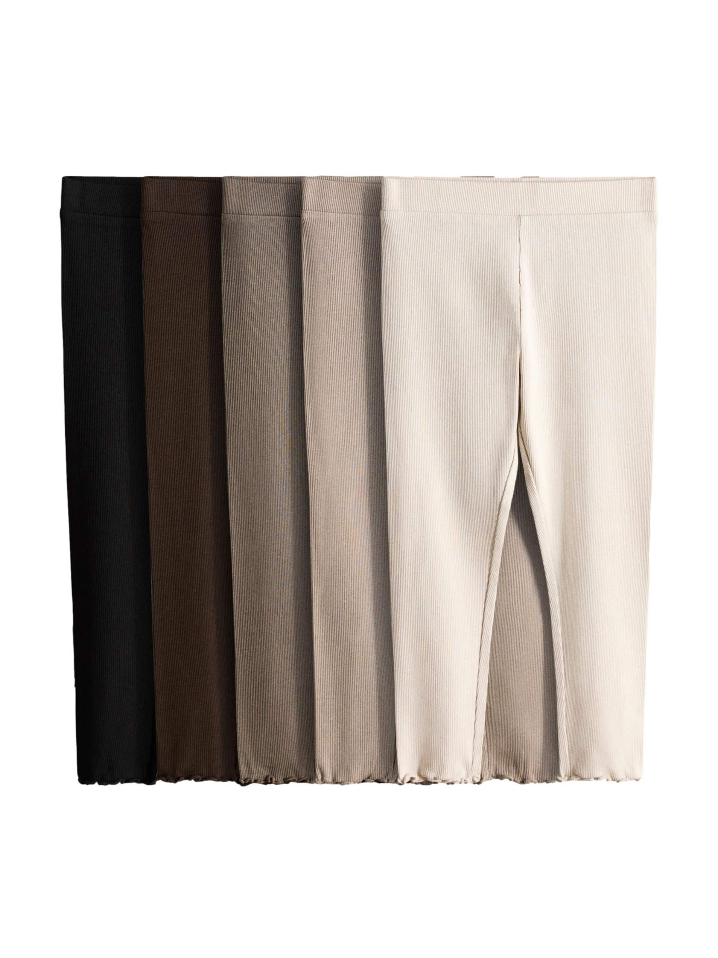 Skinny Leggings di The Set in beige: frontale