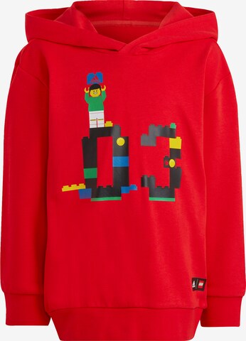 ADIDAS SPORTSWEAR Athletic Sweatshirt 'LEGO' in Red: front