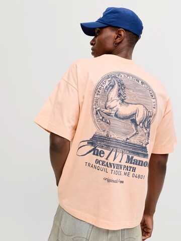 oranžinė JACK & JONES Marškinėliai 'JORMAINE': priekis