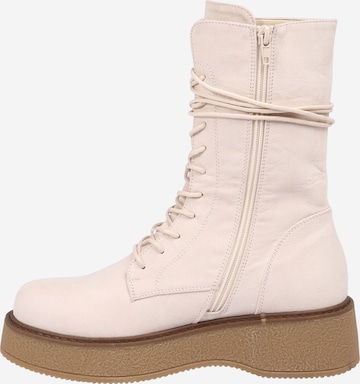 ABOUT YOU Lace-Up Boots 'Lotte' in Beige