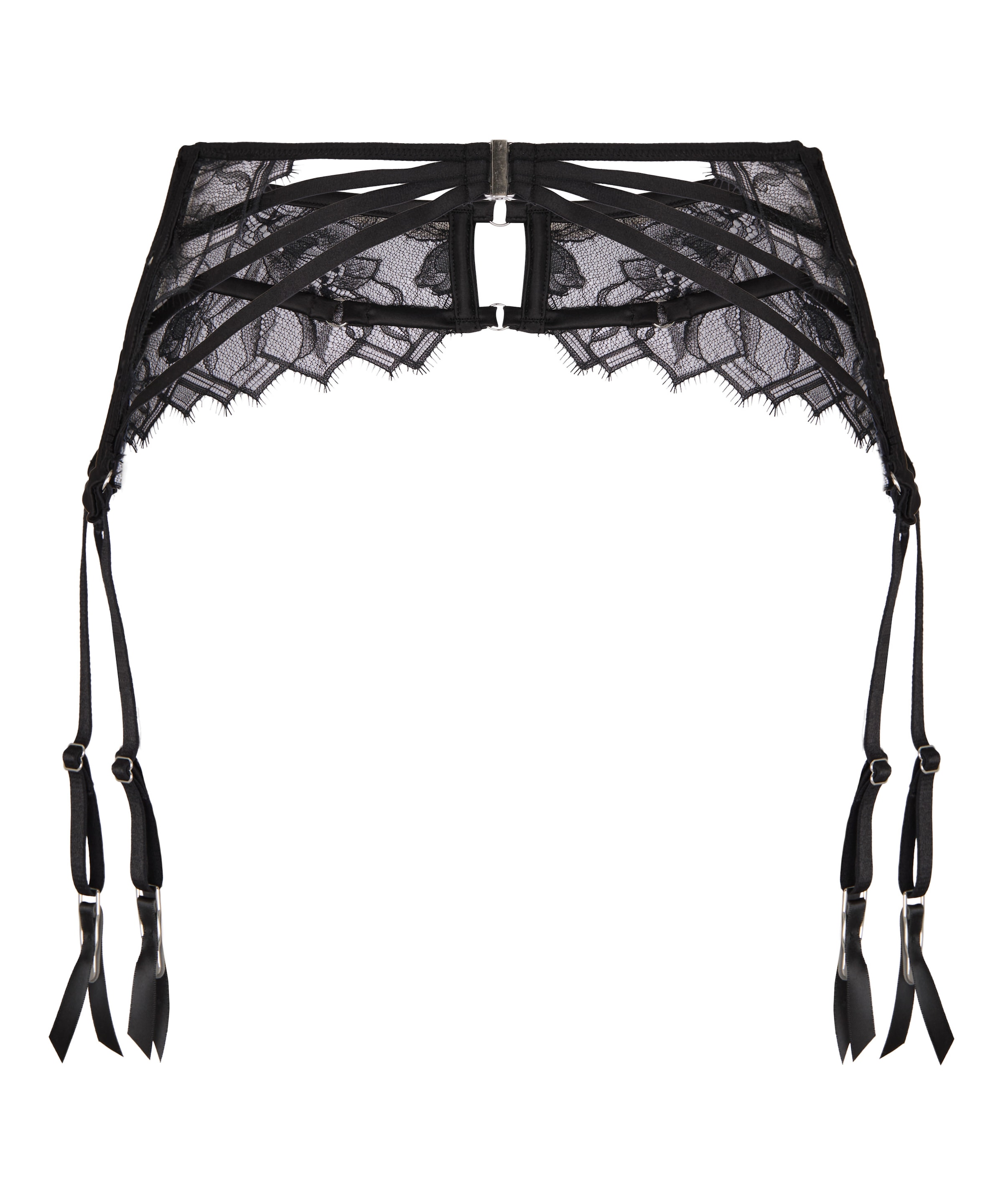 Hunkemöller Strumpfhalter 'Bea' in Schwarz: Vorderseite