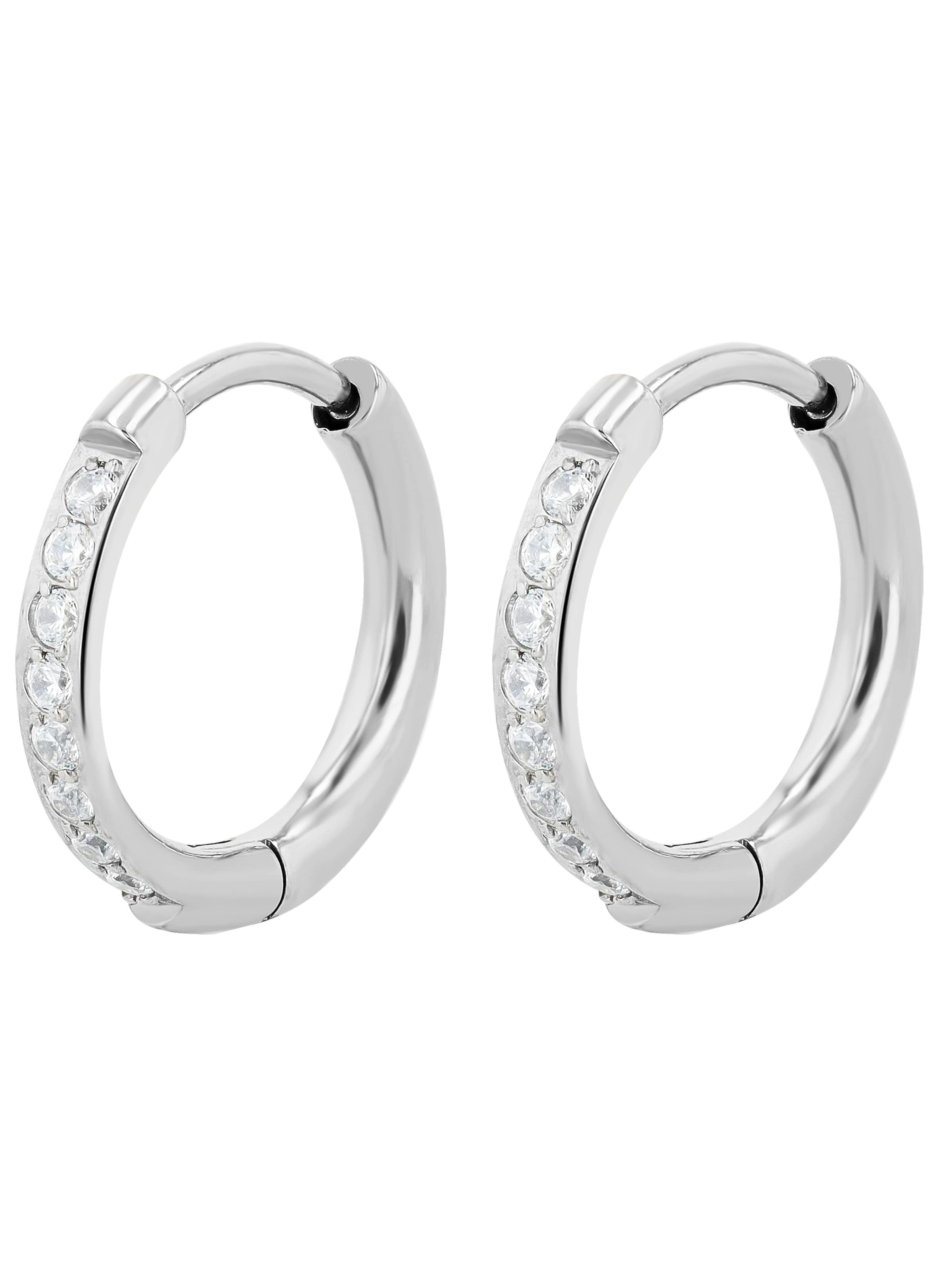 Akzent Earrings 'Una, langlebig' in Silver