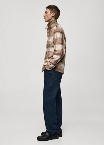 MANGO MAN Regular Fit Hemd 'Roman' in Beige