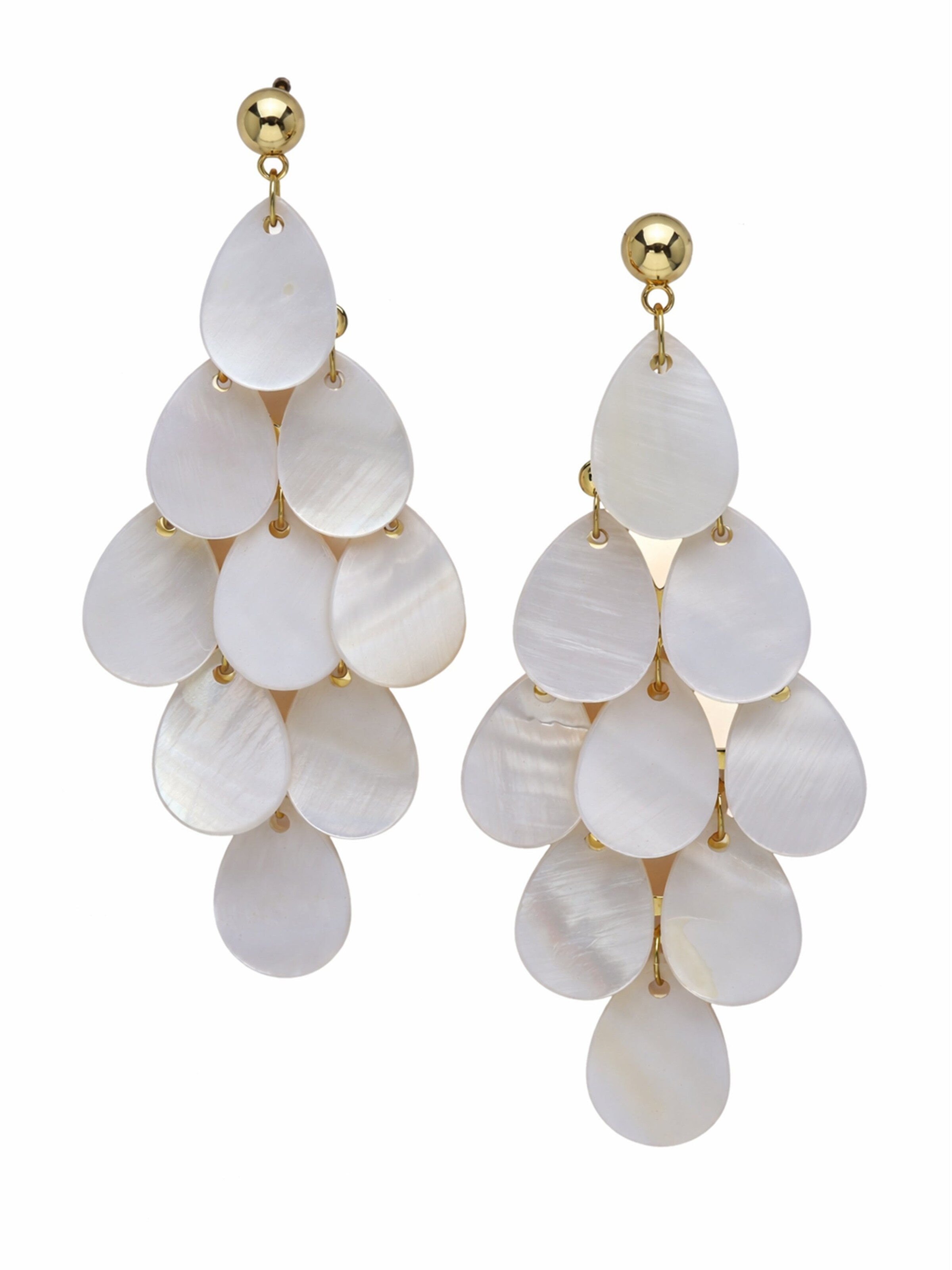 AVANT-GARDE PARIS Øreringe 'Solennea' i hvid: forside