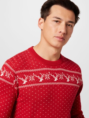 JACK & JONES Sweater in Red