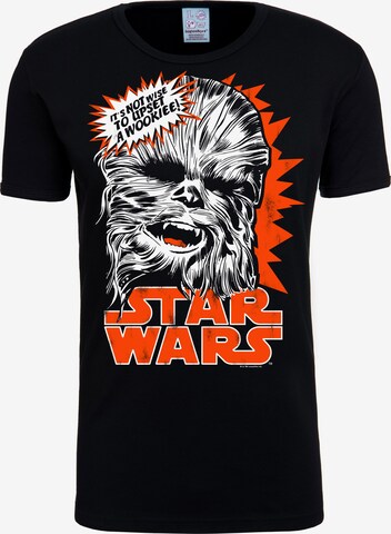 LOGOSHIRT Shirt 'Chewbacca' in Black: front