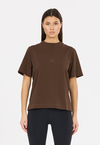 SOS Shirt 'Semeru' in Bruin: voorkant