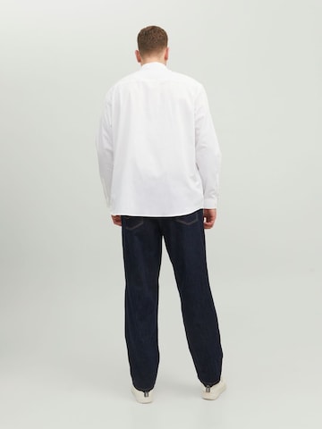 Jack & Jones Plus Comfort Fit Skjorte 'Blacardiff' i hvid