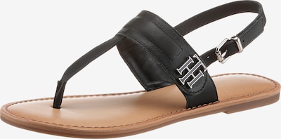 Flip-flops TOMMY HILFIGER pe negru / argintiu, Vizualizare produs