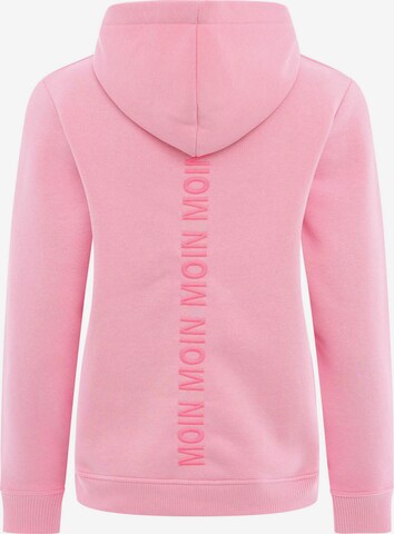 Zwillingsherz Sweatshirt 'MOIN' in Pink
