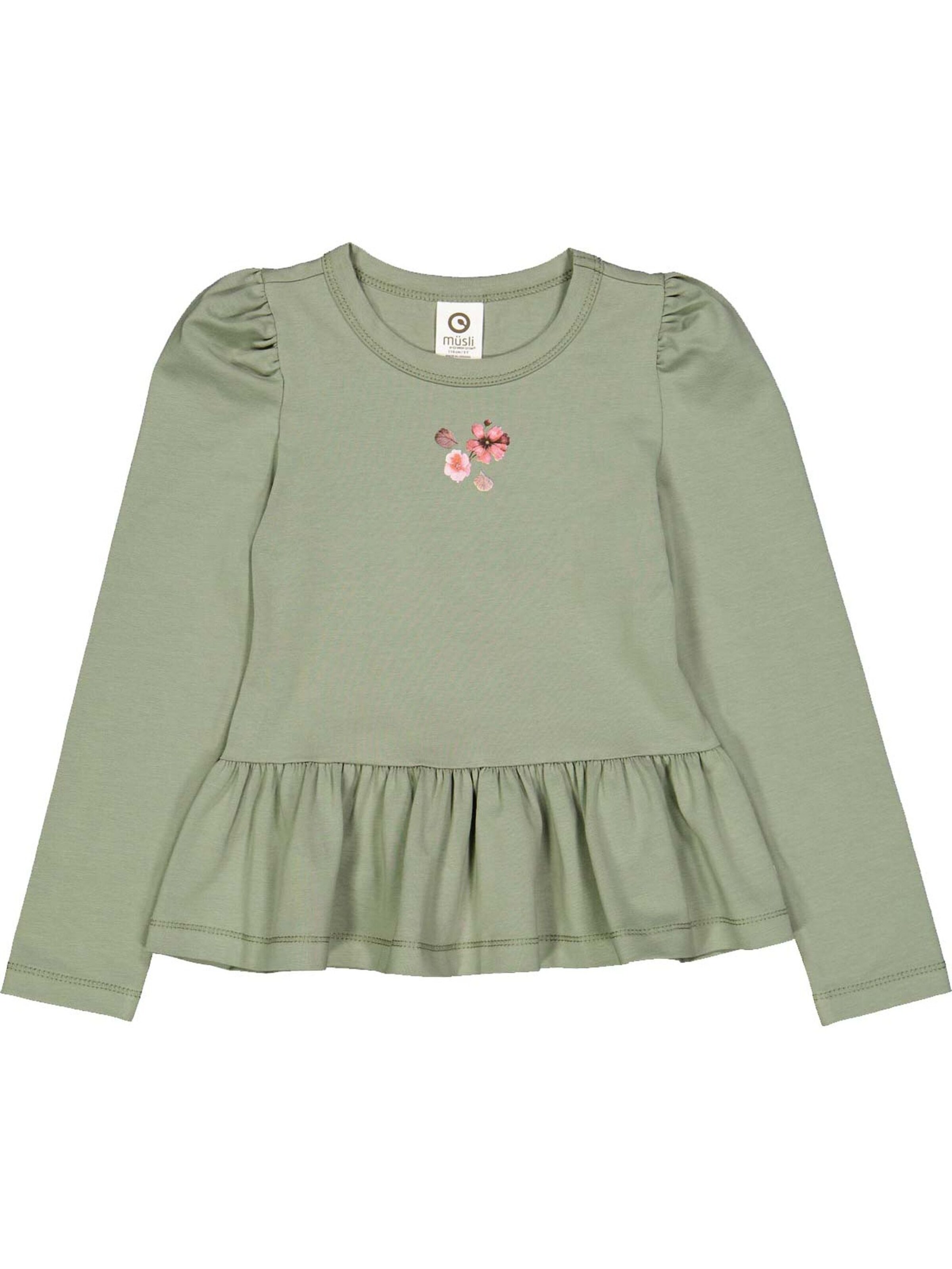 T-Shirt Müsli by GREEN COTTON en vert : devant
