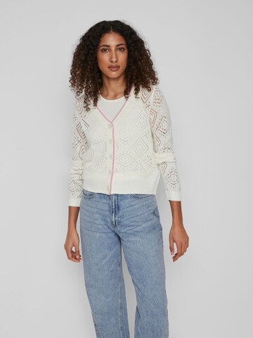 VILA Knit Cardigan 'Jodie' in White: front