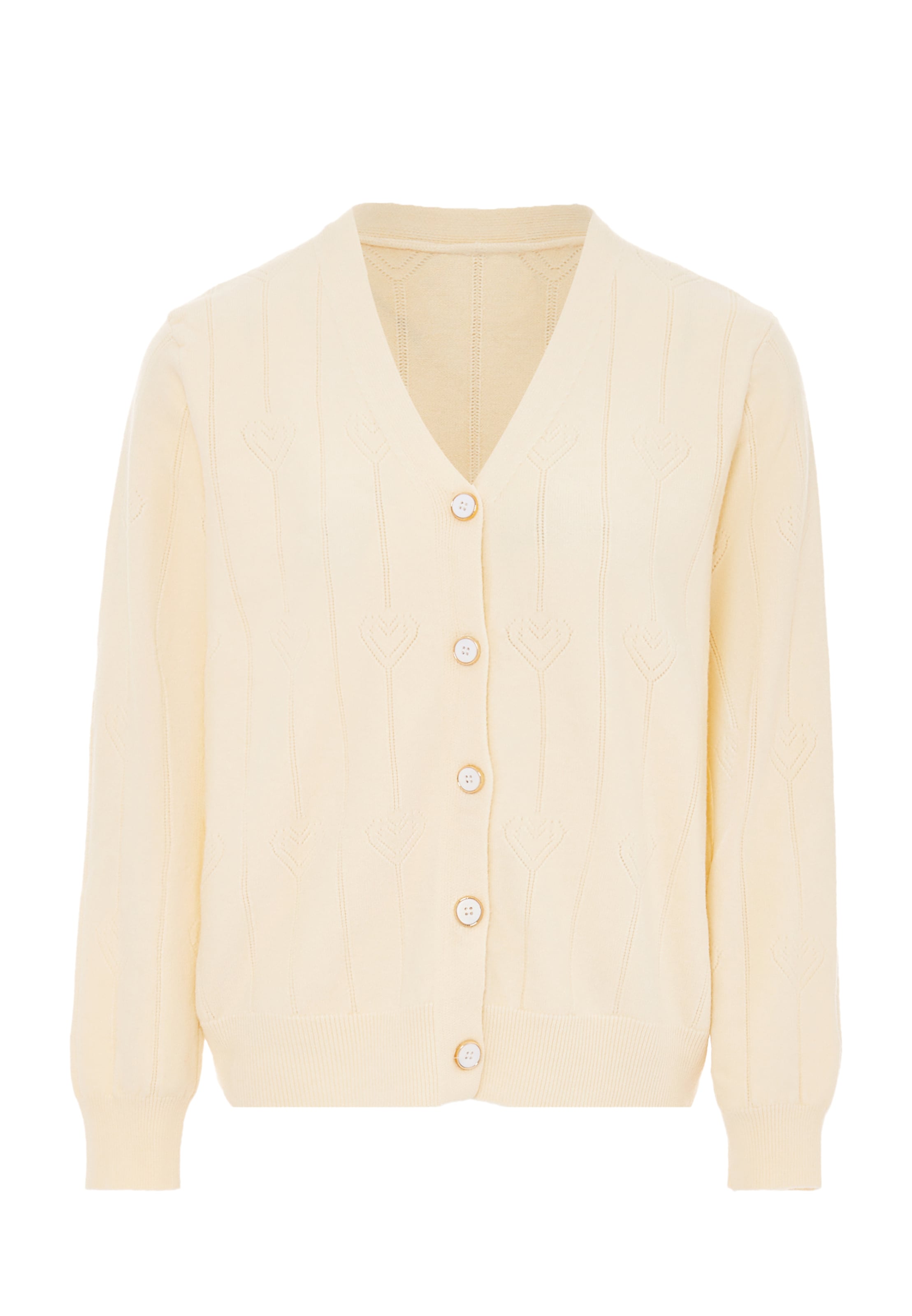 SANIKA Strickjacke in Weiß: Vorderseite