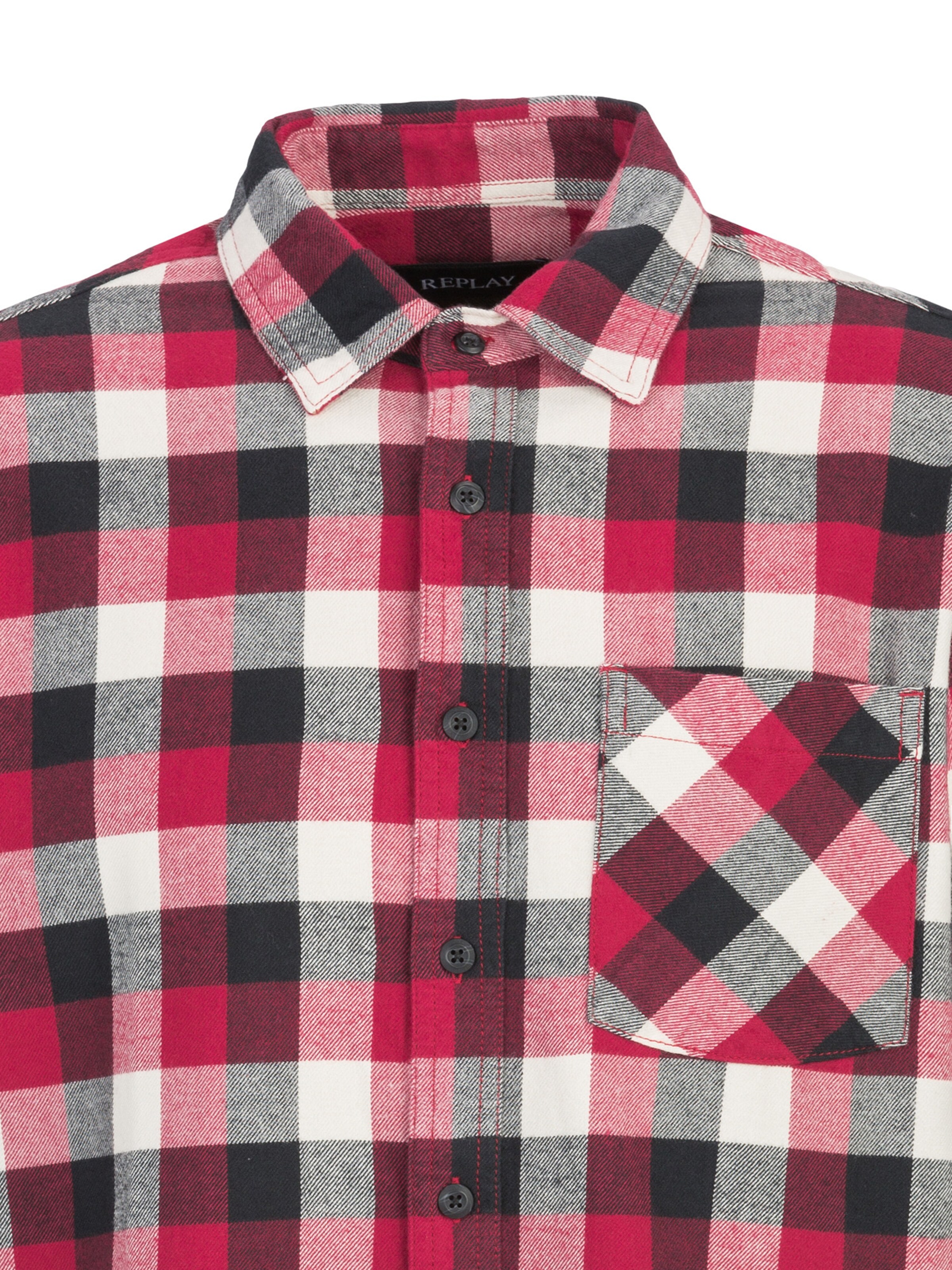 REPLAY Regular fit Overhemd in Rood