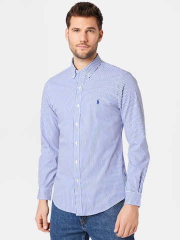 Polo Ralph Lauren Slim fit Button Up Shirt in Blue: front