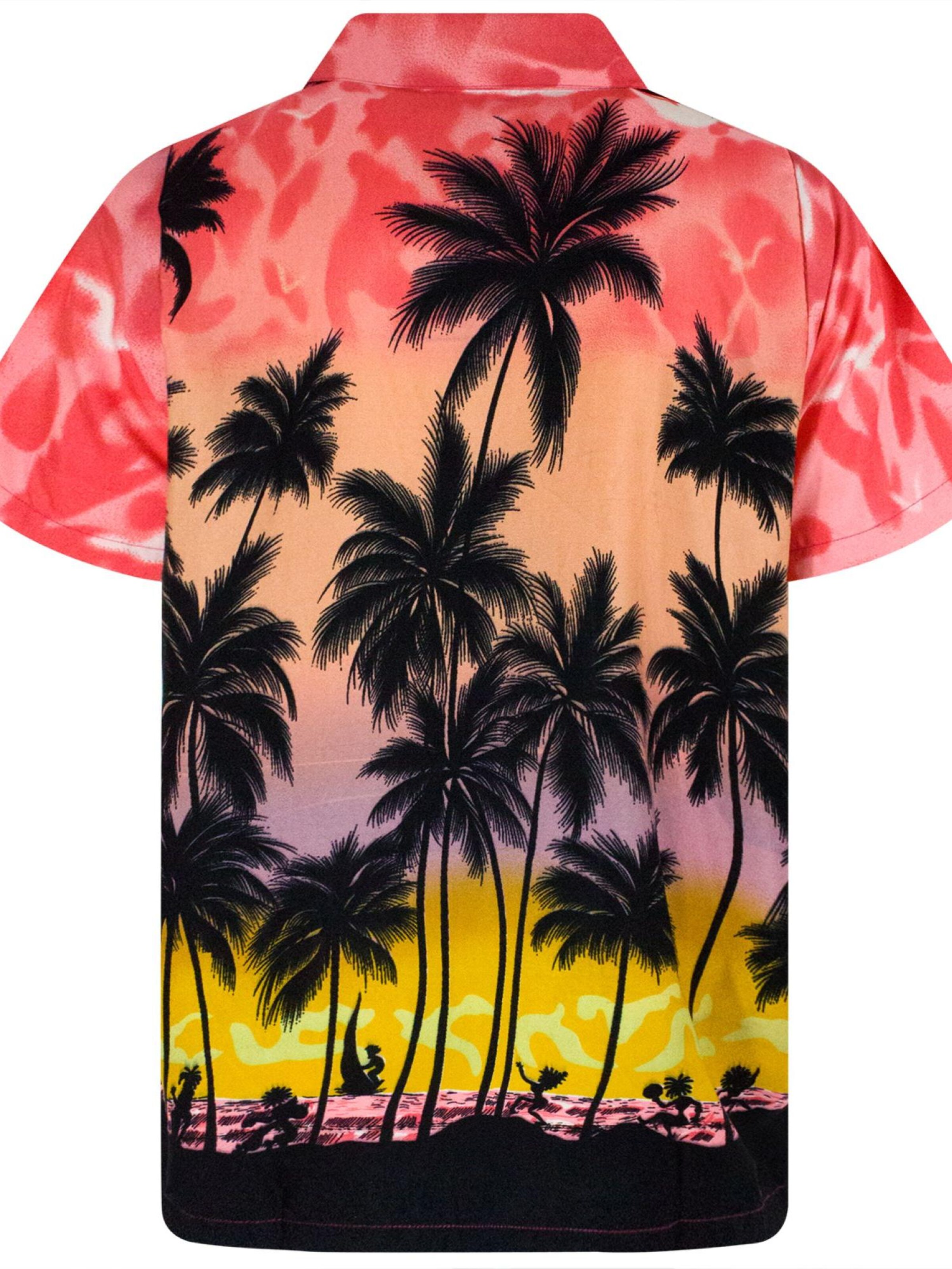 King Kameha Shirt 'Beach Eclectic' in Red