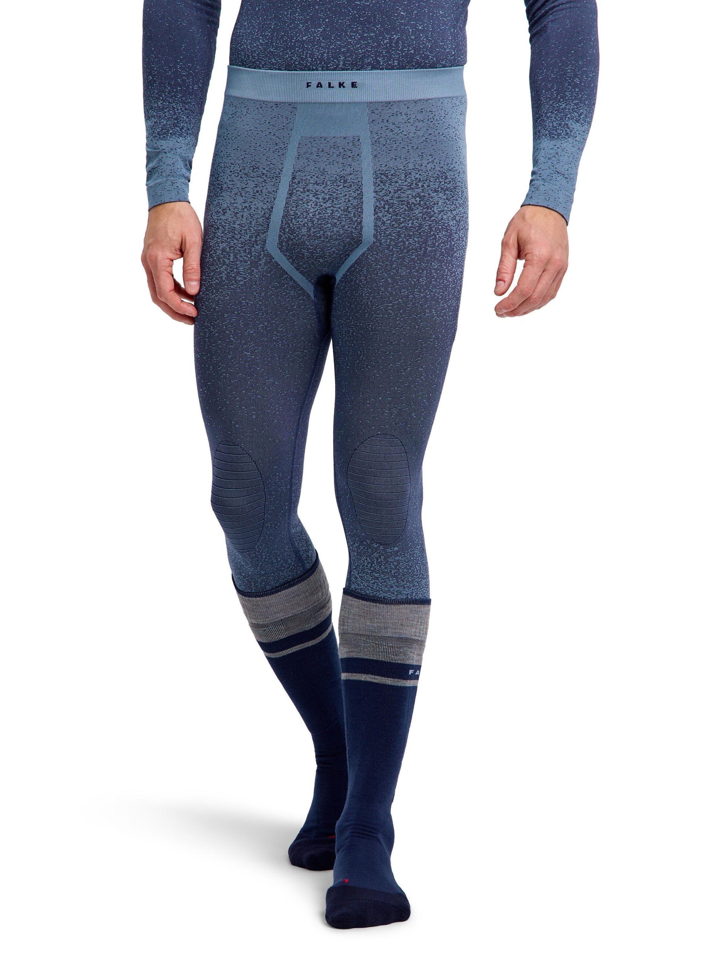 FALKE Skinny Workout Pants '3/4' in Blue: front