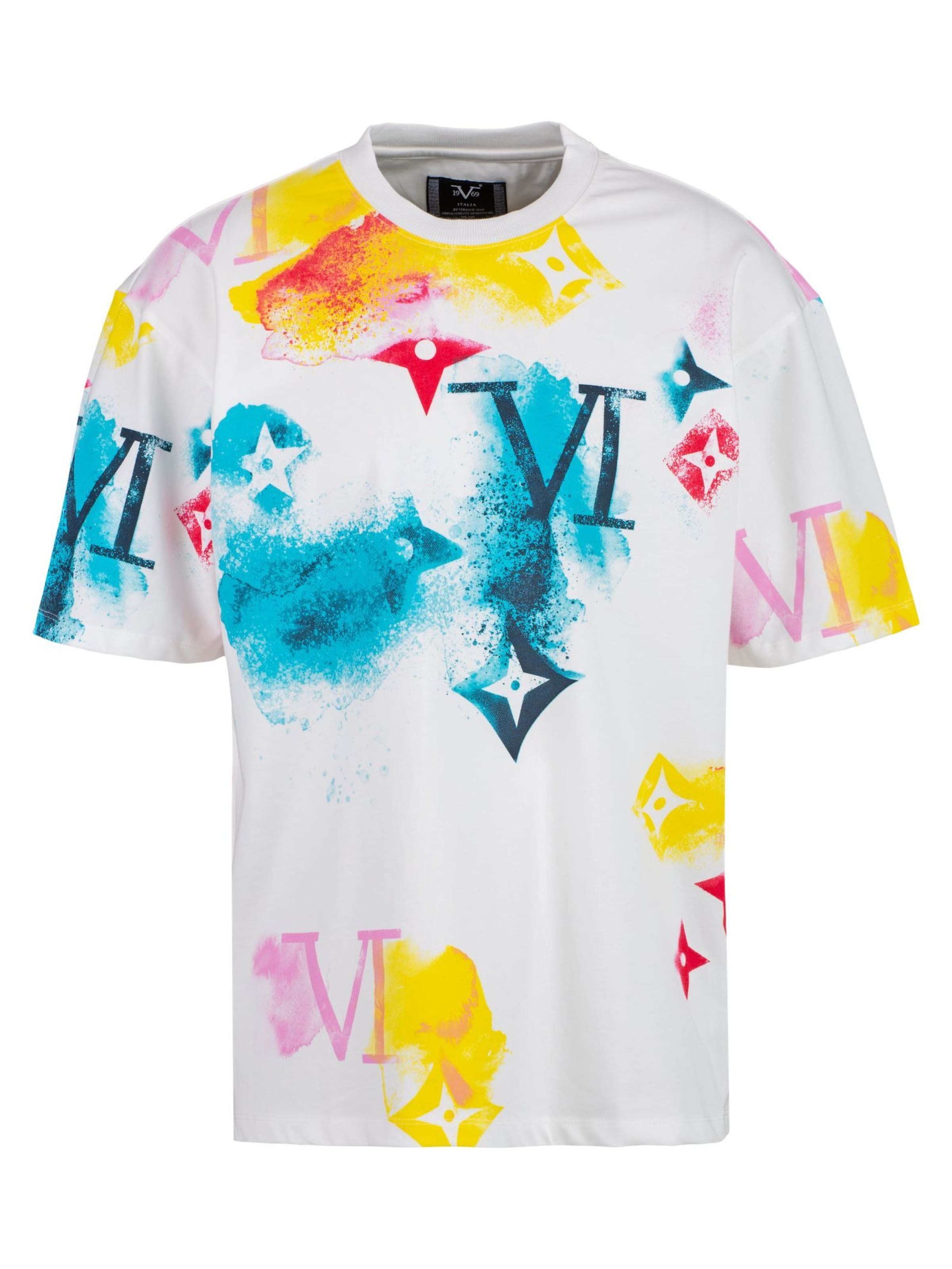 T-Shirt 19V69 ITALIA en blanc : devant