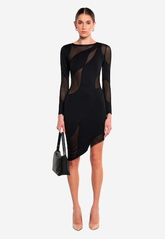 OW Collection Kleid 'Spiral' in Schwarz