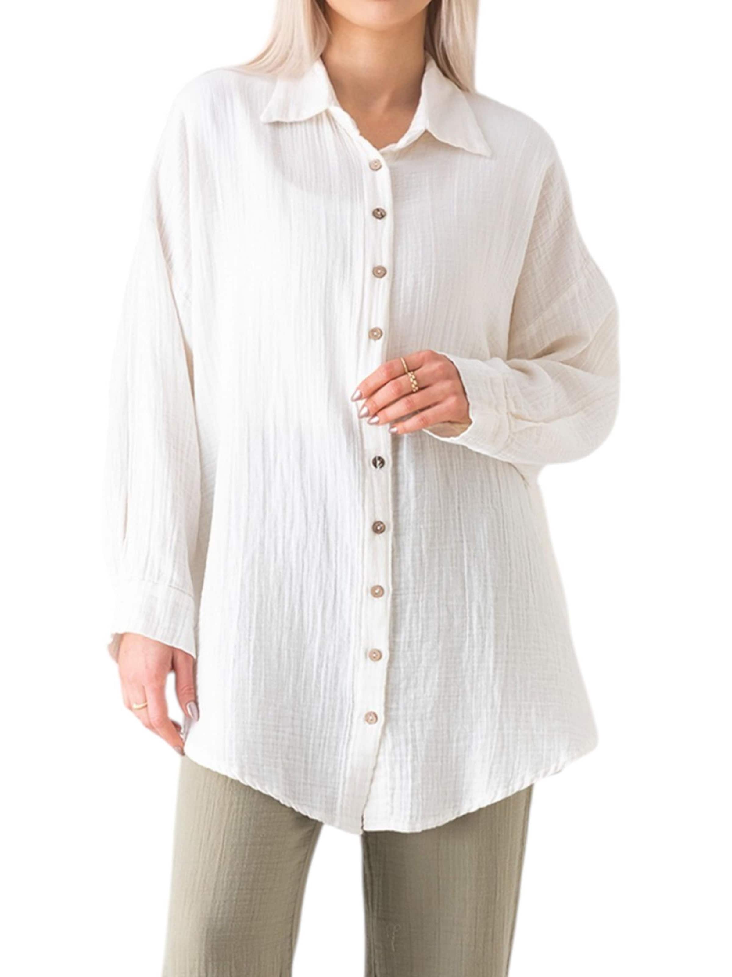 Maglia extra large 'LAYNA' di WENOR in bianco