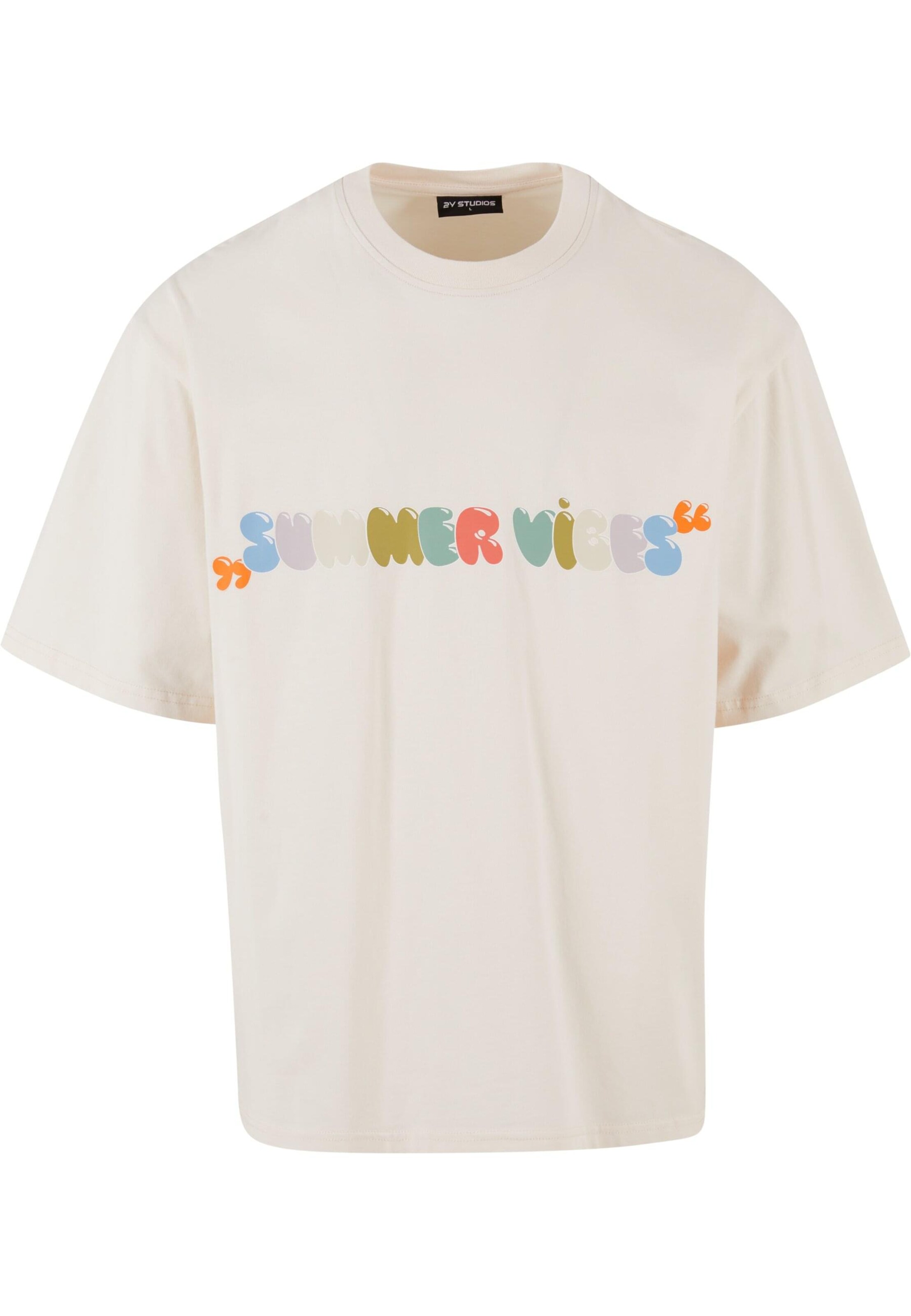 2Y Studios - Camiseta 'Summer Vibes' en blanco: frente