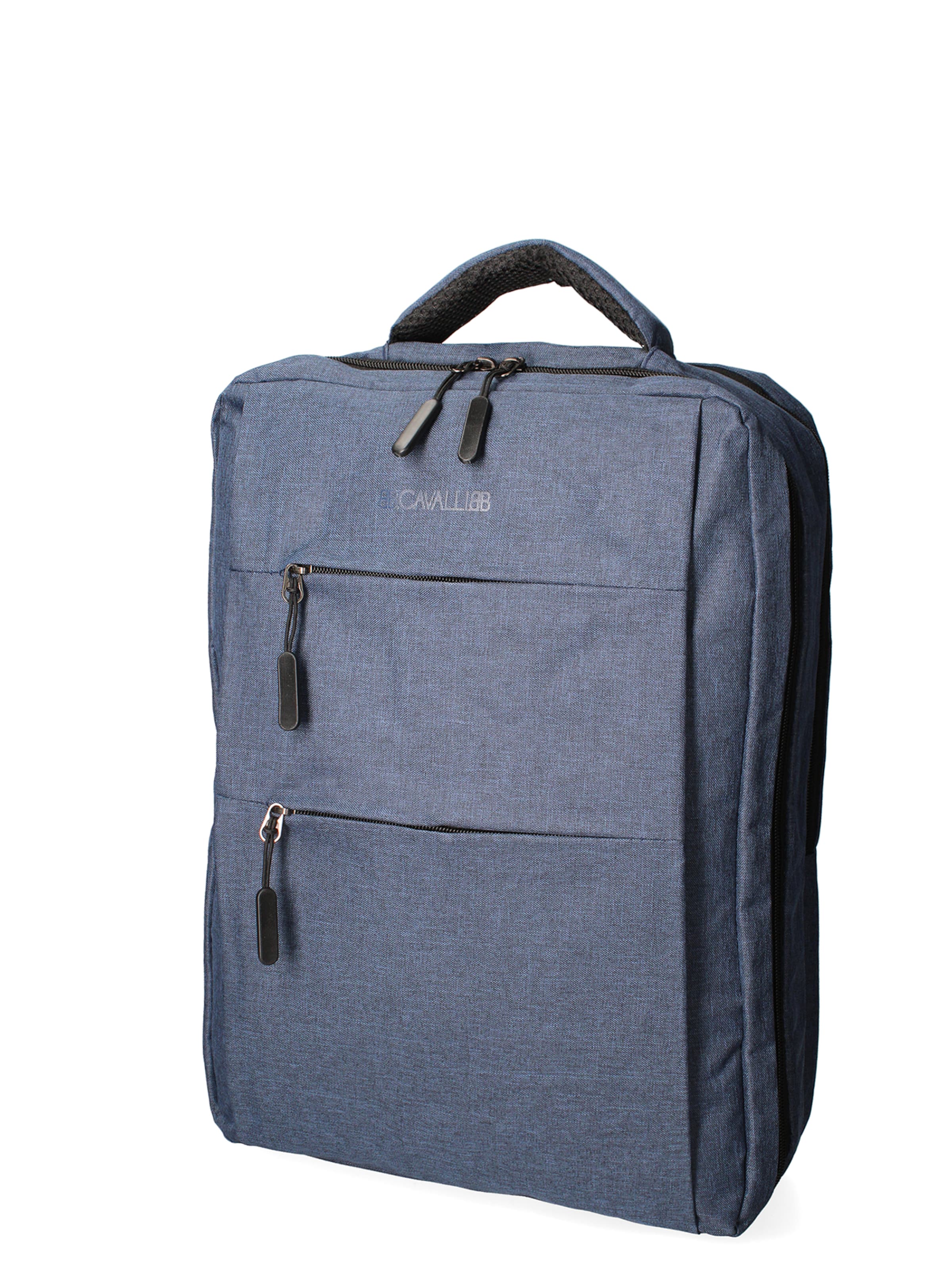 Zaino 'Zaino Unisex Nylon 100% con Zip e Tasche Multifunzionali - 30x43x13 cm' di B. Cavalli in blu