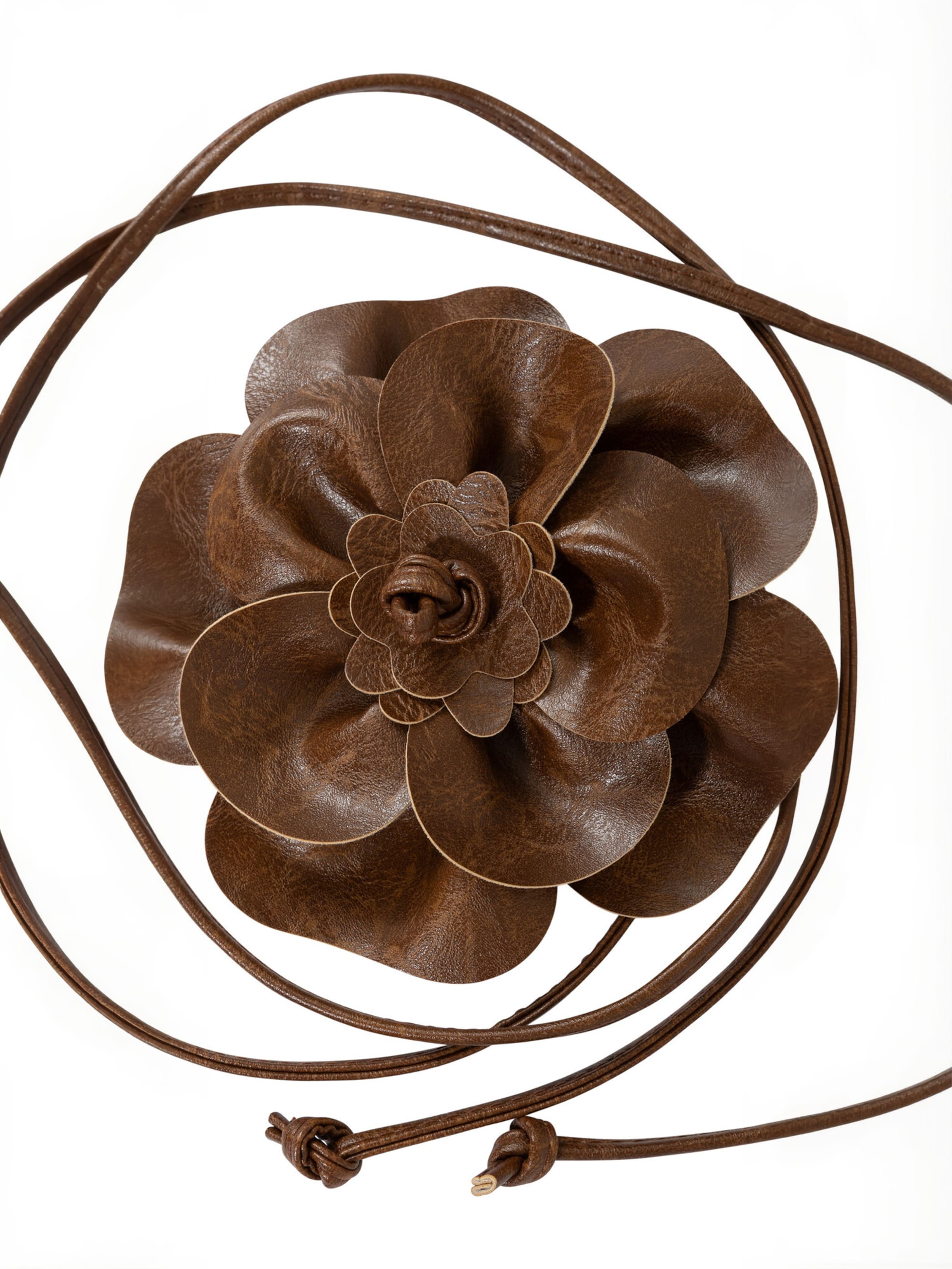 Ceinture ' Flower ' Coster Copenhagen en marron : au dessus