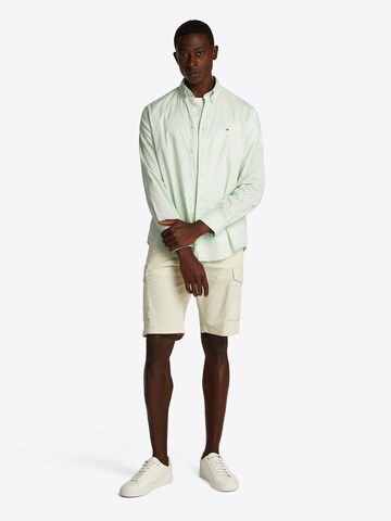 TOMMY HILFIGER - Ajuste regular Camisa 'Flex' en verde