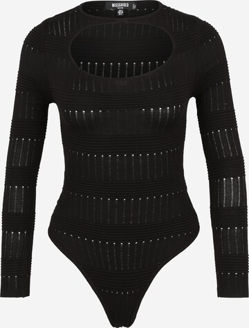 Shirtbody Missguided Petite en noir : devant