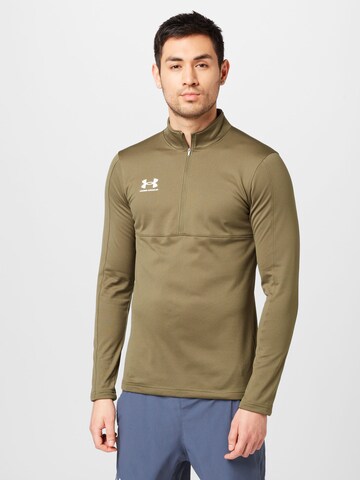 UNDER ARMOUR Performance Shirt 'Challenger' in Green: front