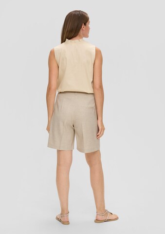 Wide Leg Pantalon à pince s.Oliver BLACK LABEL en beige