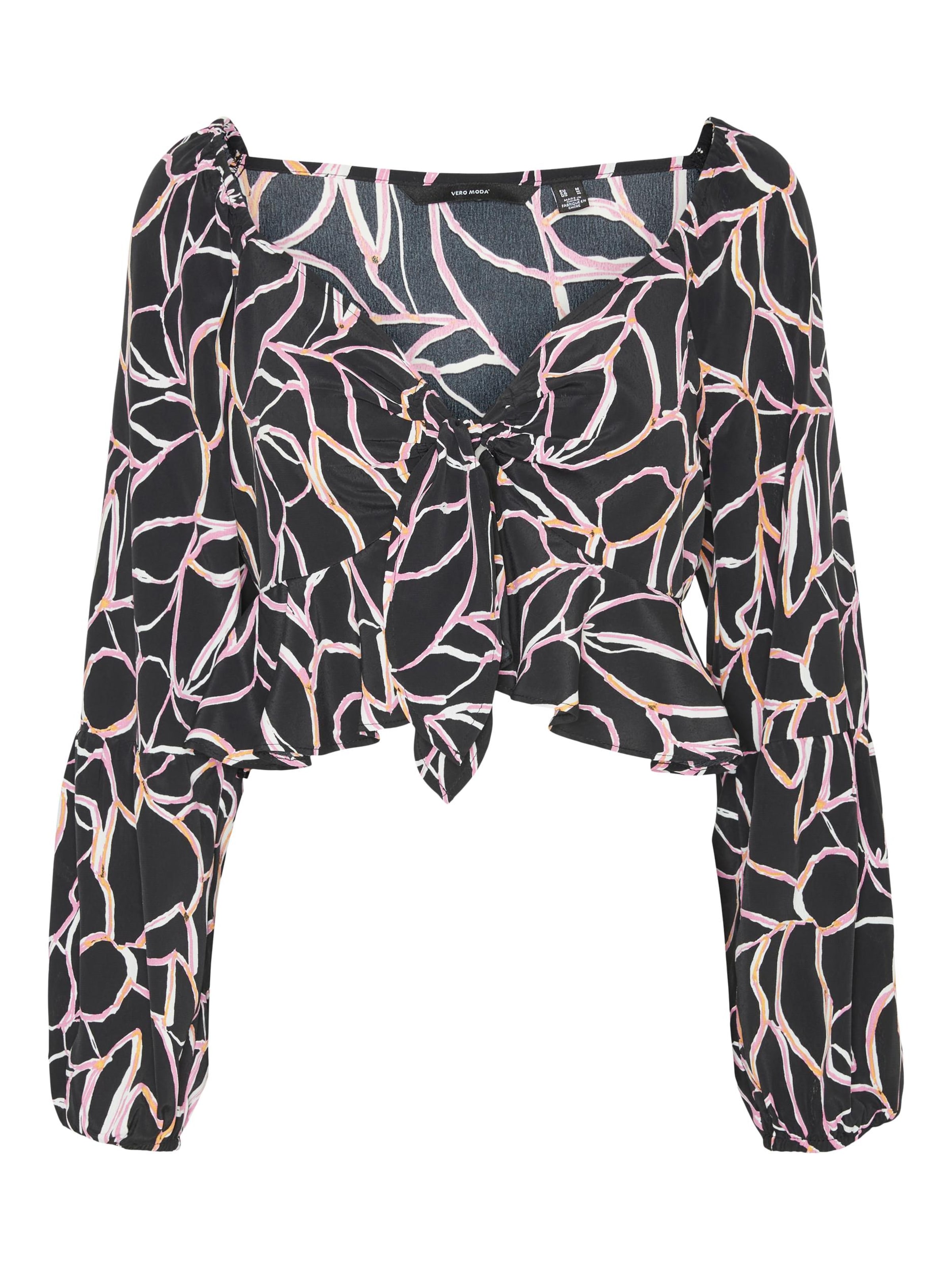 VERO MODA Bluse 'NYA' in Schwarz: Vorderseite