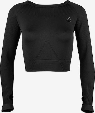 BeShaped Shirt 'Femme Force' in Schwarz: Vorderseite