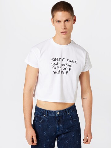 ABOUT YOU Limited - Camisa 'Ron' em branco: frente