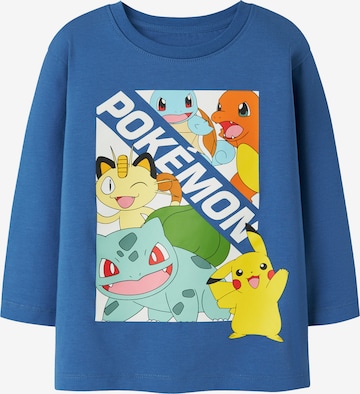 Maglietta 'NMMJUICE POKEMON' di NAME IT in blu: frontale